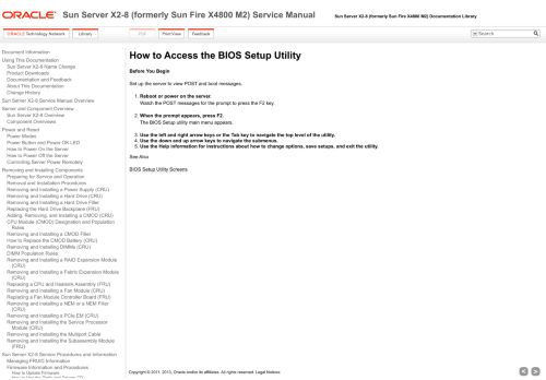 
                            13. How to Access the BIOS Setup Utility - Sun Server X2-8 (formerly Sun ...