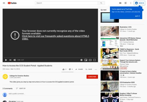 
                            2. How to Access the CCS Student Portal - Applied Students - YouTube
