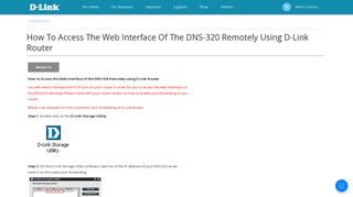 
                            1. How to Access the Web Interface of the DNS-320 ... - D-Link - Singapore