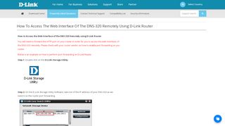 
                            3. How to Access the Web Interface of the DNS-320 Remotely using D ...