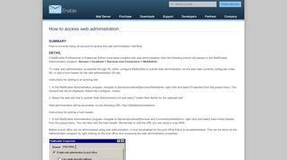 
                            5. How to access web administration - MailEnable