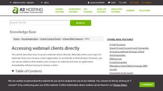 
                            2. How to access webmail clients directly - A2 Hosting