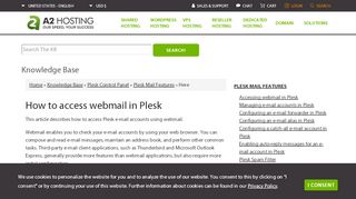 
                            11. How to access webmail in Plesk - A2 Hosting