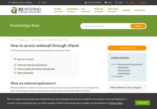 
                            3. How to access webmail through cPanel - A2 Hosting