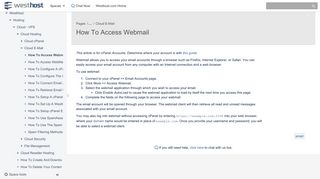 
                            3. How To Access Webmail - WestHost - WestHost Knowledgebase