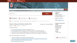 
                            7. How to Access Wolfram Alpha Pro - Knowledgebase / Desktop ...