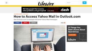 
                            7. How to Access Yahoo Mail in Outlook.com - Lifewire
