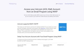 
                            13. How to access your Aol.com (AOL Mail) email account using IMAP