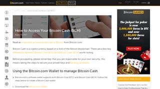 
                            7. How to Access your Bitcoin Cash – Bitcoin.com