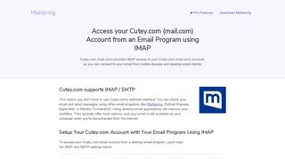 
                            1. How to access your Cutey.com (mail.com) email account using IMAP