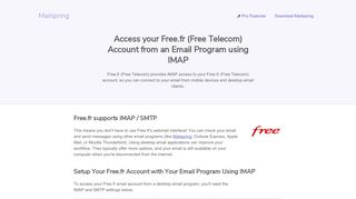 
                            13. How to access your Free.fr (Free Telecom) email account using IMAP