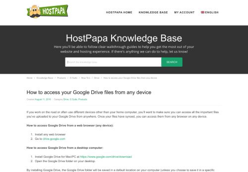 
                            10. How to access your Google Drive files from any device - HostPapa ...