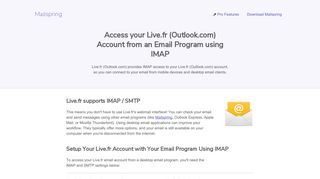 
                            7. How to access your Live.fr (Outlook.com) email account using IMAP