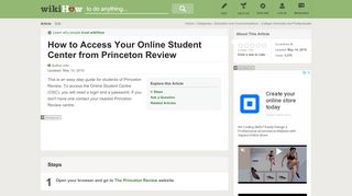 
                            10. How to Access Your Online Student Center from Princeton Review
