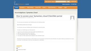 
                            9. How to access your Symantec.cloud ClientNet portal - Irish Domains Ltd