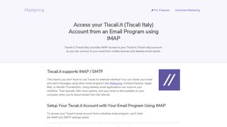 
                            7. How to access your Tiscali.it (Tiscali Italy) email account using IMAP