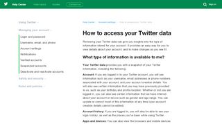 
                            5. How to access your Twitter data - Twitter support