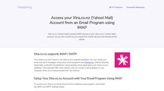 
                            5. How to access your Xtra.co.nz (Yahoo! Mail) email account using IMAP