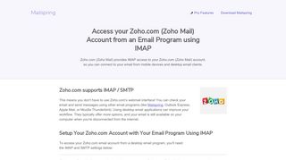 
                            10. How to access your Zoho.com (Zoho Mail) email account using IMAP