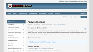 
                            7. How to access Zimbra webmail - Knowledgebase - SeattleServer ...