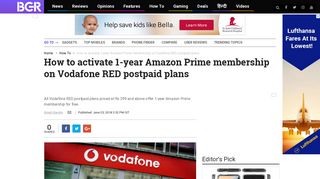 
                            10. How to activate 1-year Amazon Prime membership on Vodafone RED ...