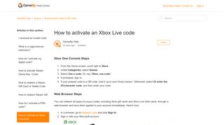 
                            7. How to activate an Xbox Live code – Gameflip Help