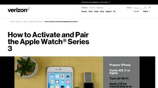 
                            8. How to Activate and Pair the Apple Watch Series 3 | Verizon Wireless