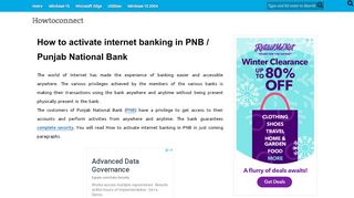 
                            10. How to activate internet banking in PNB / Punjab National Bank