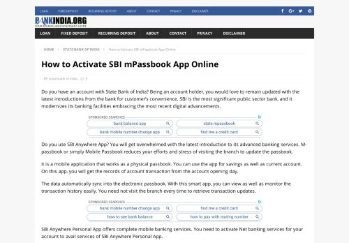 
                            5. How to Activate SBI mPassbook App Online - BankIndia.org