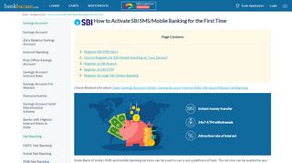 
                            8. How to Activate SBI SMS/Mobile Banking for the First Time - BankBazaar