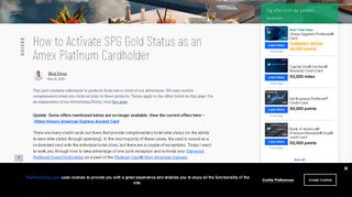 
                            8. How to Activate SPG Gold Status as an Amex Platinum Cardholder