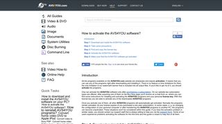 
                            8. How to activate the AVS4YOU software?