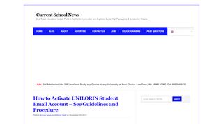 
                            12. How to Activate UNILORIN Student Email Account - Full Guide ...