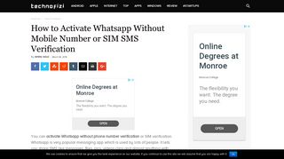 
                            5. How to Activate Whatsapp Without Mobile Number or SIM SMS ...