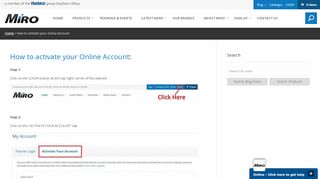 
                            6. How to activate your Online Account: - Miro.co.za