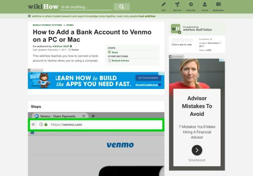 
                            11. How to Add a Bank Account to Venmo on a PC or Mac: 12 Steps