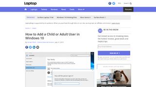 
                            3. How to Add a Child or Adult User in Windows 10 - Laptop Mag