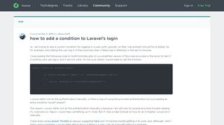 
                            10. how to add a condition to Laravel's login | Treehouse Community