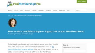 
                            8. How to add a conditional login or logout link to your WordPress Menu