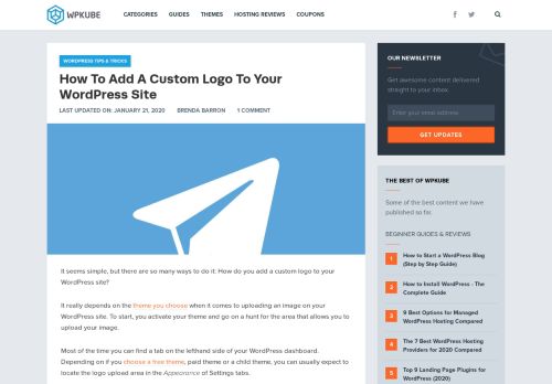 
                            13. How to Add a Custom Logo to Your WordPress Site - WPKube