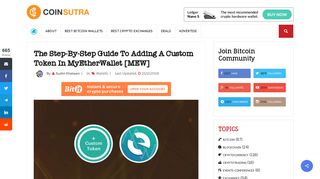 
                            8. How To Add A Custom Token In MyEtherWallet [Adding ERC20 ...