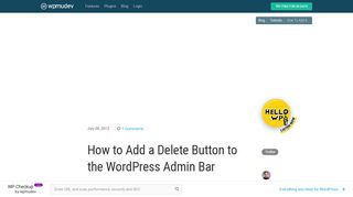 
                            4. How to Add a Delete Button to the WordPress Admin Bar - WPMU DEV