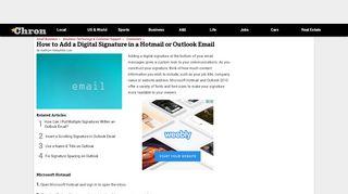
                            5. How to Add a Digital Signature in a Hotmail or Outlook Email | Chron ...