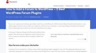 
                            12. How to Add a Forum to WordPress - 6 Best WordPress Forum Plugins