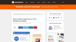 
                            1. How to Add a Login Form in Your WordPress Sidebar - WPBeginner