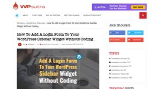 
                            13. How To Add A Login Form To Your WordPress Sidebar Widget ...