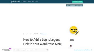 
                            8. How to Add a Login/Logout Link to Your Wordpress Menu - WPMU DEV