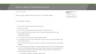 
                            8. How to add a merchant account - Blackbaud Knowledgebase