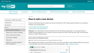 
                            11. How to add a new device | ESET Anti-Theft | ESET Online help