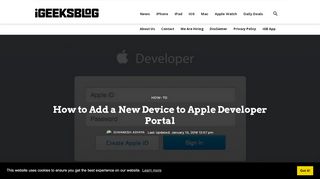 
                            3. How to Add a New Device to Apple Developer Portal - iGeeksBlog.com